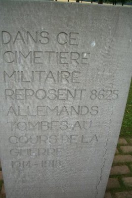 Inscription at Belleau German Cemetery